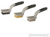 Set 3 spazzole  lunghezza 190 mm in acciaio ottone e nylon Silverline