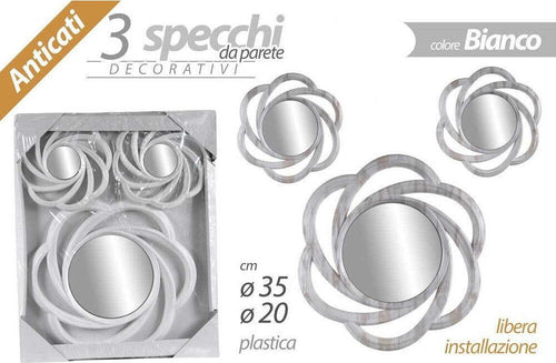 Set 3 Specchi Da Parete Decorativi Specchio Libera Installazione 20-35cm 836848 Casa e cucina/Decorazioni per interni/Specchi/Specchi da parete Trade Shop italia - Napoli, Commerciovirtuoso.it