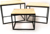Set 3 Tavolini in metallo e Legno per arredamento interno ed esterno Casa e cucina/Arredamento/Soggiorno/Tavoli e tavolini/Console e tavoli da divano Decor Space - Altamura, Commerciovirtuoso.it