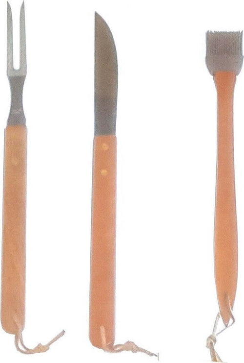 Set 3 Utensili Per Barbecue Forchettone Pennellino E Coltello Lama Bbq Attrezzi Articoli da Giardino > Barbecue > Prodotti Da Esterno Trade Shop italia - Napoli, Commerciovirtuoso.it