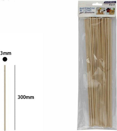 Set 30 Bastoncini In Legno Lavoretti Attivit? Creative Stecchette 3x300mm 53870a Giocattoli e infanzia > Scuola > Cancelleria Trade Shop italia - Napoli, Commerciovirtuoso.it