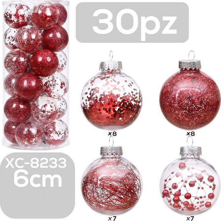 Set 30 Palline Natalizie Decorazioni 6 Cm Addobbi Per Albero Di Natale Xc-8233 Casa, arredamento e bricolage > Prodotti per Feste > Prodotti Natalizi Trade Shop italia - Napoli, Commerciovirtuoso.it