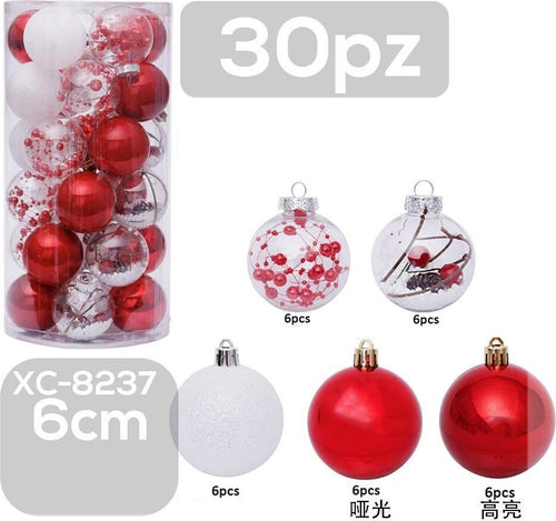Set 30 Palline Natalizie Decorazioni 6 Cm Addobbi Per Albero Di Natale Xc-8237 Casa, arredamento e bricolage > Prodotti per Feste > Prodotti Natalizi Trade Shop italia - Napoli, Commerciovirtuoso.it