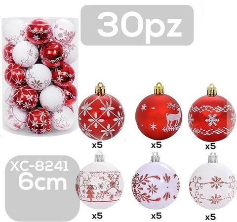 Set 30 Palline Natalizie Decorazioni 6 Cm Addobbi Per Albero Di Natale Xc-8241 Casa, arredamento e bricolage > Prodotti per Feste > Prodotti Natalizi Trade Shop italia - Napoli, Commerciovirtuoso.it