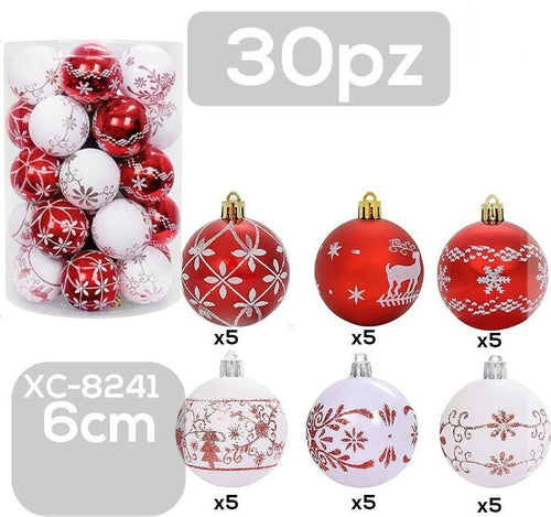 Set 30 Palline Natalizie Decorazioni 6 Cm Addobbi Per Albero Di Natale Xc-8241 Casa, arredamento e bricolage > Prodotti per Feste > Prodotti Natalizi Trade Shop italia - Napoli, Commerciovirtuoso.it