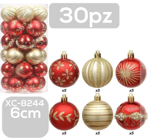 Set 30 Palline Natalizie Decorazioni 6 Cm Addobbi Per Albero Di Natale Xc-8244 Casa, arredamento e bricolage > Prodotti per Feste > Prodotti Natalizi Trade Shop italia - Napoli, Commerciovirtuoso.it