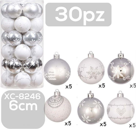 Set 30 Palline Natalizie Decorazioni 6 Cm Addobbi Per Albero Di Natale Xc-8246 Casa, arredamento e bricolage > Prodotti per Feste > Prodotti Natalizi Trade Shop italia - Napoli, Commerciovirtuoso.it