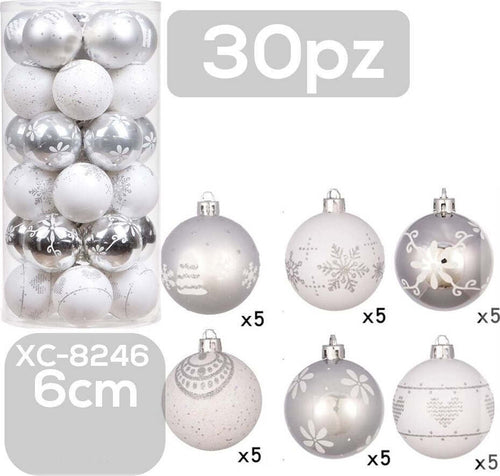 Set 30 Palline Natalizie Decorazioni 6 Cm Addobbi Per Albero Di Natale Xc-8246 Casa, arredamento e bricolage > Prodotti per Feste > Prodotti Natalizi Trade Shop italia - Napoli, Commerciovirtuoso.it
