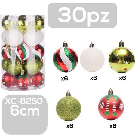 Set 30 Palline Natalizie Decorazioni 6 Cm Addobbi Per Albero Di Natale Xc-8250 Casa, arredamento e bricolage > Prodotti per Feste > Prodotti Natalizi Trade Shop italia - Napoli, Commerciovirtuoso.it