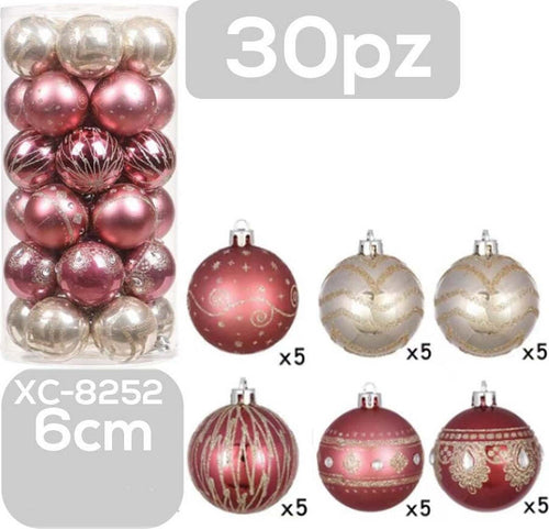 Set 30 Palline Natalizie Decorazioni 6 Cm Addobbi Per Albero Di Natale Xc-8252 Casa, arredamento e bricolage > Prodotti per Feste > Prodotti Natalizi Trade Shop italia - Napoli, Commerciovirtuoso.it