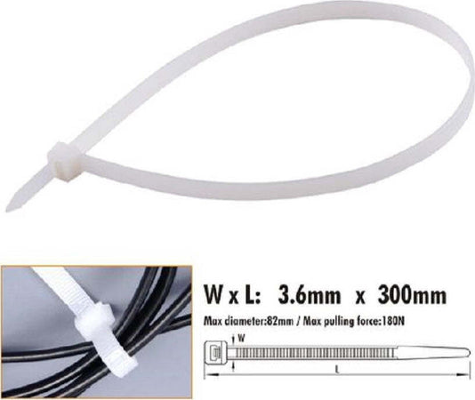 Set 30 Pz Fascette Cavi Cavo Bianco Stringenti In Plastica Nylon 3.6x300mm 92368 Fai da te/Materiale elettrico/Gestione del cavo/Stringicavi Trade Shop italia - Napoli, Commerciovirtuoso.it