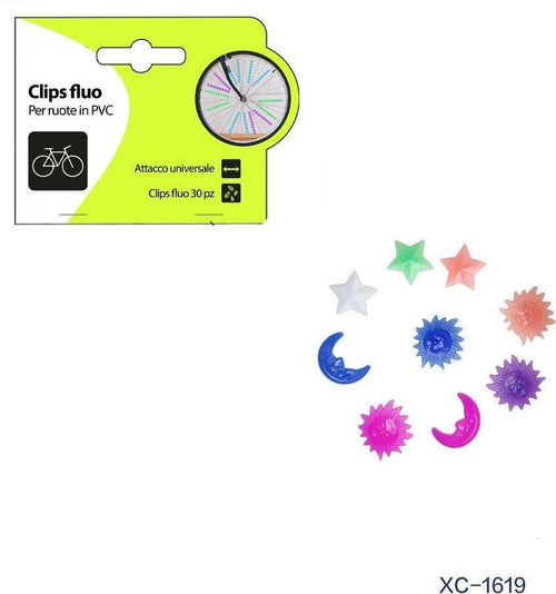Set 30pz Clips Fluo Colorate Stelle Luna Sole In Pvc Per Raggi Ruote Bici Xc-1619 Sport e Tempo Libero > Ciclismo > Ricambi per Bici > Sport Trade Shop italia - Napoli, Commerciovirtuoso.it
