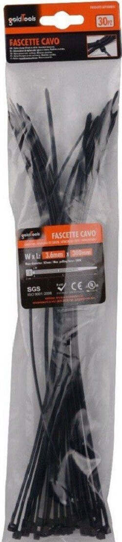 Set 30pz Fascette Cavi Cavo Nero Stringenti In Plastica Nylon 3.6 X 300 Mm 92383 Fai da te/Materiale elettrico/Gestione del cavo/Stringicavi Trade Shop italia - Napoli, Commerciovirtuoso.it