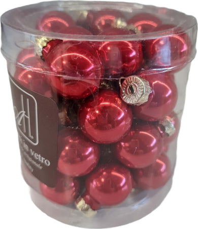 Set 32 palline natalizie in vetro Rosso Perlato da Ø 2 cm, Pendaglio Tinta Unita Casa e cucina/Decorazioni per interni/Addobbi e decorazioni per ricorrenze/Decorazioni natalizie/Addobbi e decorazioni/Palle e palline MagiediNatale.it - Altamura, Commerciovirtuoso.it