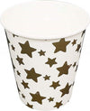Set-36-Pezzi-Bicchieri-Di-Carta-Usa-E-Getta-Per-Feste-Stelle-Oro-Sun_7934