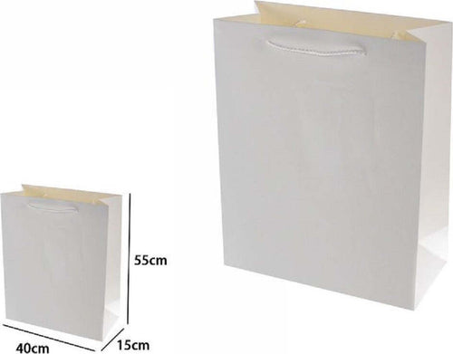 Set 3pz Buste Borsa Regalo Sacchetti 55x40x15cm 69902 Bianco Con Manico Cordino Casa, arredamento e bricolage > Prodotti per Feste Trade Shop italia - Napoli, Commerciovirtuoso.it