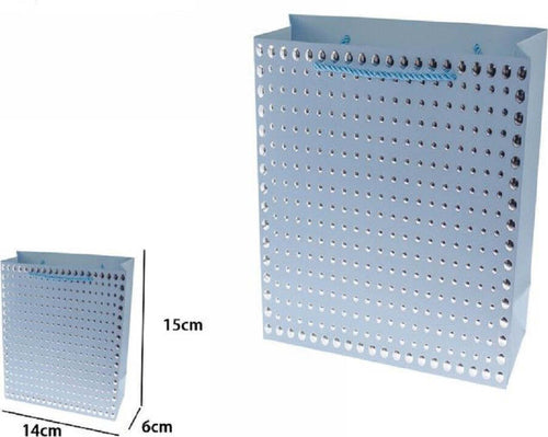 Set 3pz Buste Regalo Shopper Azzurra Borchie Maniglie Cordoncino 15x14x6cm 69941 Casa, arredamento e bricolage > Prodotti per Feste Trade Shop italia - Napoli, Commerciovirtuoso.it