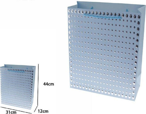 Set 3pz Buste Regalo Shopper Azzurra Borchie Maniglie Cordoncino 44x31x12cm 69944 Casa, arredamento e bricolage > Prodotti per Feste Trade Shop italia - Napoli, Commerciovirtuoso.it