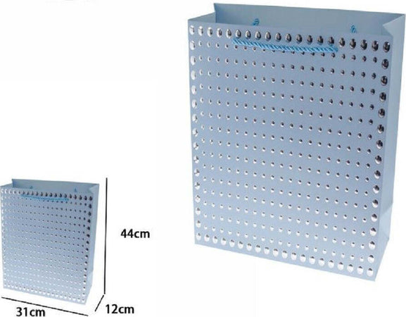 Set 3pz Buste Regalo Shopper Azzurra Borchie Maniglie Cordoncino 44x31x12cm 69944 Casa, arredamento e bricolage > Prodotti per Feste Trade Shop italia - Napoli, Commerciovirtuoso.it