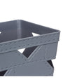 Set 3pz Cesto Cestino Porta Tutto Oggetti Organizzatore Quadrato 10x10x9cm 10712