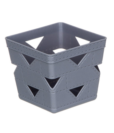 Set 3pz Cesto Cestino Porta Tutto Oggetti Organizzatore Quadrato 10x10x9cm 10712