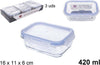 Set 3pz Contenitori Per Alimenti In Vetro Con Coperchio Di Plastica 420ml 110550 Casa, arredamento e bricolage > Cucina > Barattoli e Contenitori Trade Shop italia - Napoli, Commerciovirtuoso.it