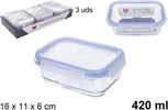 Set 3pz Contenitori Per Alimenti In Vetro Con Coperchio Di Plastica 420ml 110550 Casa, arredamento e bricolage > Cucina > Barattoli e Contenitori Trade Shop italia - Napoli, Commerciovirtuoso.it