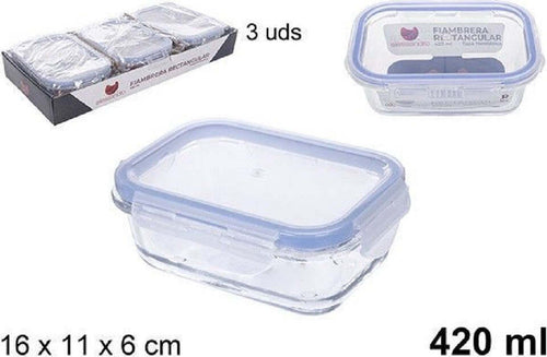 Set 3pz Contenitori Per Alimenti In Vetro Con Coperchio Di Plastica 420ml 110550 Casa, arredamento e bricolage > Cucina > Barattoli e Contenitori Trade Shop italia - Napoli, Commerciovirtuoso.it