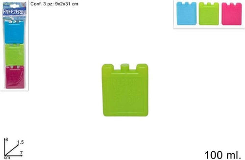 Set 3pz Freezerini 100 Ml 3 Colori 8x7cm Piastre Refrigeranti Per Borse Termiche Casa e cucina/Utensili da cucina/Accessori vino e bar/Stampi per ghiaccio Trade Shop italia - Napoli, Commerciovirtuoso.it