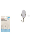 Set 3pz Ganci Appendini Adesivi Parete Casa Cucina Bagno Attaccapanni Ovale 87010