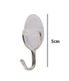 Set 3pz Ganci Appendini Adesivi Parete Casa Cucina Bagno Attaccapanni Ovale 87010