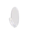 Set 3pz Ganci Appendini Adesivi Trasparenti Parete Casa Attaccapanni Ovali 87014