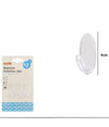 Set 3pz Ganci Appendini Adesivi Trasparenti Parete Casa Attaccapanni Ovali 87014