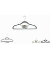 Set 3pz Grucce Stampelle Appendiabito Velluto Vestiti Pantaloni Vari Colori 10463