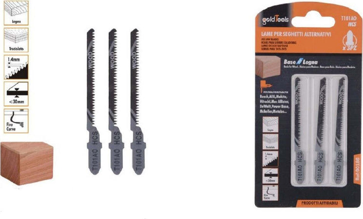 Set 3pz Lame Per Seghetto Alternativo T101ao Hcs Lama Ricambio Per Legno 90186 Fai da te/Utensili elettrici e a mano/Accessori per utensili elettrici/Lame/Lame per seghe alternative Trade Shop italia - Napoli, Commerciovirtuoso.it