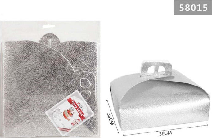 Set 3pz Scatola Porta Torta Argento 36x36 Cm Dolci Pasticceria Festa Party 58015 Casa e cucina/Teglie da forno e accessori per pasticceria/Accessori e utensili per pasticceria/Scatole per torta Trade Shop italia - Napoli, Commerciovirtuoso.it