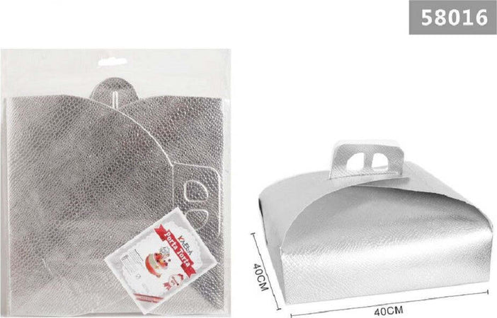 Set 3pz Scatola Porta Torta Argento 40x40 Cm Dolci Pasticceria Festa Party 58016 Casa e cucina/Teglie da forno e accessori per pasticceria/Accessori e utensili per pasticceria/Scatole per torta Trade Shop italia - Napoli, Commerciovirtuoso.it