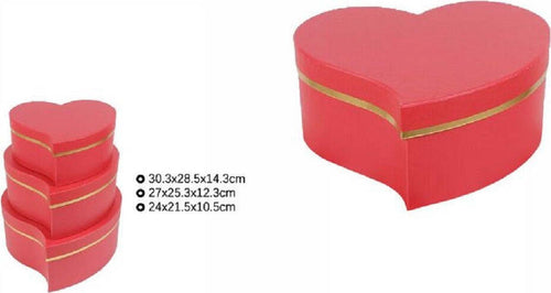 Set 3pz Scatole Box Regali Varie Misure Matrioska Forma Cuore Storto Rosso 71934 Casa, arredamento e bricolage > Prodotti per Feste Trade Shop italia - Napoli, Commerciovirtuoso.it