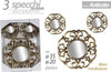 Set 3pz Specchi Parete Decorativi Oro Bronzo Libera Installazione 20-35cm 836893 Casa e cucina/Decorazioni per interni/Specchi/Specchi da parete Trade Shop italia - Napoli, Commerciovirtuoso.it