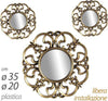 Set 3pz Specchi Parete Decorativi Oro Bronzo Libera Installazione 20-35cm 836893 Casa e cucina/Decorazioni per interni/Specchi/Specchi da parete Trade Shop italia - Napoli, Commerciovirtuoso.it