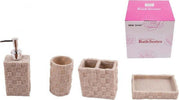 Set 4 Accessori Bagno Ss0007 In Ceramica Portasapone Porta Spazzolino Dispenser Casa e cucina/Bagno/Accessori per il bagno/Set di accessori per il bagno Trade Shop italia - Napoli, Commerciovirtuoso.it