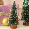 Set-4-Alberelli-Innevati-Mini-Albero-Natale-31cm-Decorazioni-Addobbi-Natalizi