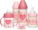 Set 4 Biberon + Ciuccio Suavinex Infinite Love Rosa Prima infanzia/Allattamento e pappa/Allattamento con biberon/Set di biberon La Casa Del Bebè - Napoli, Commerciovirtuoso.it