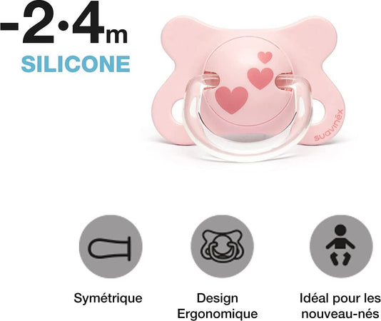 Set 4 Biberon + Ciuccio Suavinex Infinite Love Rosa Prima infanzia/Allattamento e pappa/Allattamento con biberon/Set di biberon La Casa Del Bebè - Napoli, Commerciovirtuoso.it