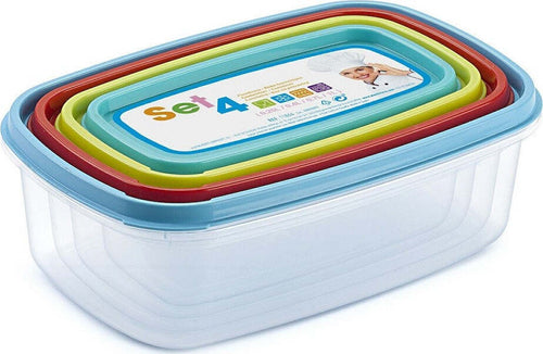 Set 4 Contenitori Ermetici Per Alimenti Con Coperchio Rettangolari Varie Misure Casa, arredamento e bricolage > Cucina > Barattoli e Contenitori Trade Shop italia - Napoli, Commerciovirtuoso.it