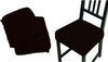 Set-4-Coprisedia-Cuscini-Marrone-Elastica-Cuscino-Sedie-Imbottito-Sfoderabile