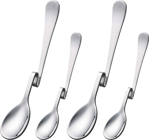 Set 4 Cucchiaini Piegati in Acciaio da Marmellata, Caffe, Long Drink Casa e cucina/Stoviglie/Posate/Cucchiai e cucchiaini/Cucchiai speciali/Cucchiaini da caffè Liquidator Italia - Nicosia, Commerciovirtuoso.it