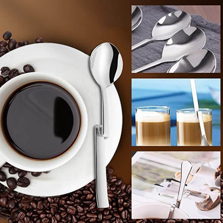Set 4 Cucchiaini Piegati in Acciaio da Marmellata, Caffe, Long Drink Casa e cucina/Stoviglie/Posate/Cucchiai e cucchiaini/Cucchiai speciali/Cucchiaini da caffè Liquidator Italia - Nicosia, Commerciovirtuoso.it