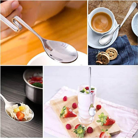 Set 4 Cucchiaini Piegati in Acciaio da Marmellata, Caffe, Long Drink Casa e cucina/Stoviglie/Posate/Cucchiai e cucchiaini/Cucchiai speciali/Cucchiaini da caffè Liquidator Italia - Nicosia, Commerciovirtuoso.it