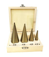 Set 4 Frese Coniche Da 4 A 32 Mm Fresa Conica A Scalini Per Trapano Allargafori